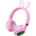 Kids Wireless Headphones, Boys Bluetooth Headset Adjustable Headband with Mic, Stereo Sound Childrens Bluetooth Headphones Over Ear for School Home, Travel (3.5mm Jack Audio Cable Included) (Pink)